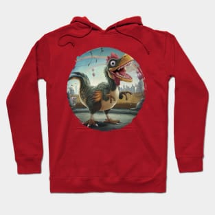 Bizarre and Happy Chickensaurus Creature Hoodie